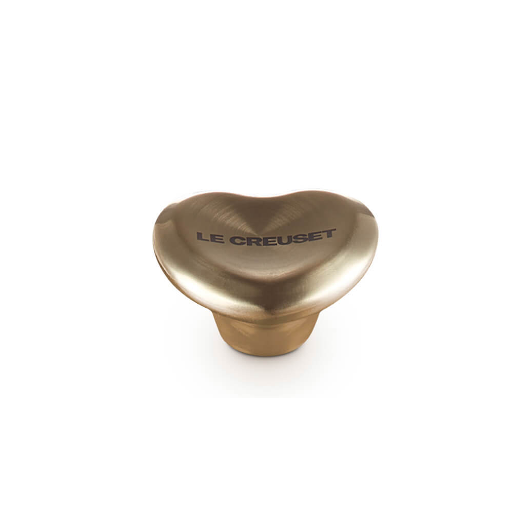 Le Creuset Signature Stainless Steel Light Gold Finish Heart Knob 47mm